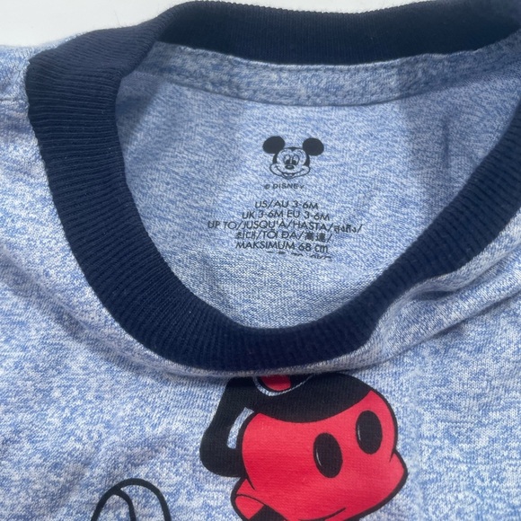 Disneyland Baby Blue Tee Shirt Mickey 3-6 Months Brand New - Picture 3 of 4